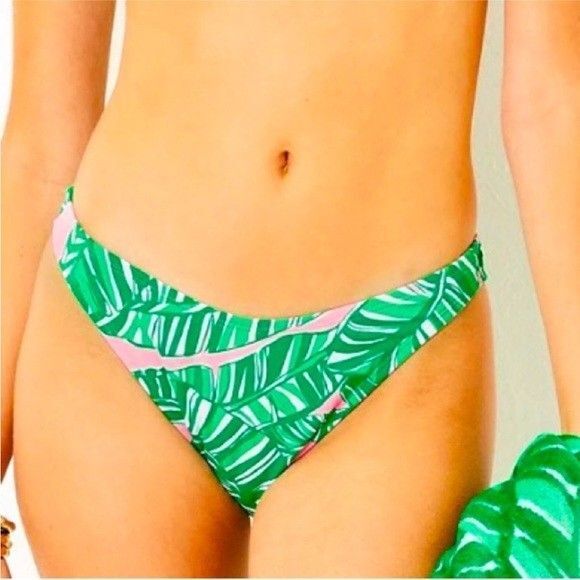 Lilly Pulitzer Swim Suit Pico Bikini Bottom High Cut SZ 12 Lets Go Bananas New - Picture 6 of 7